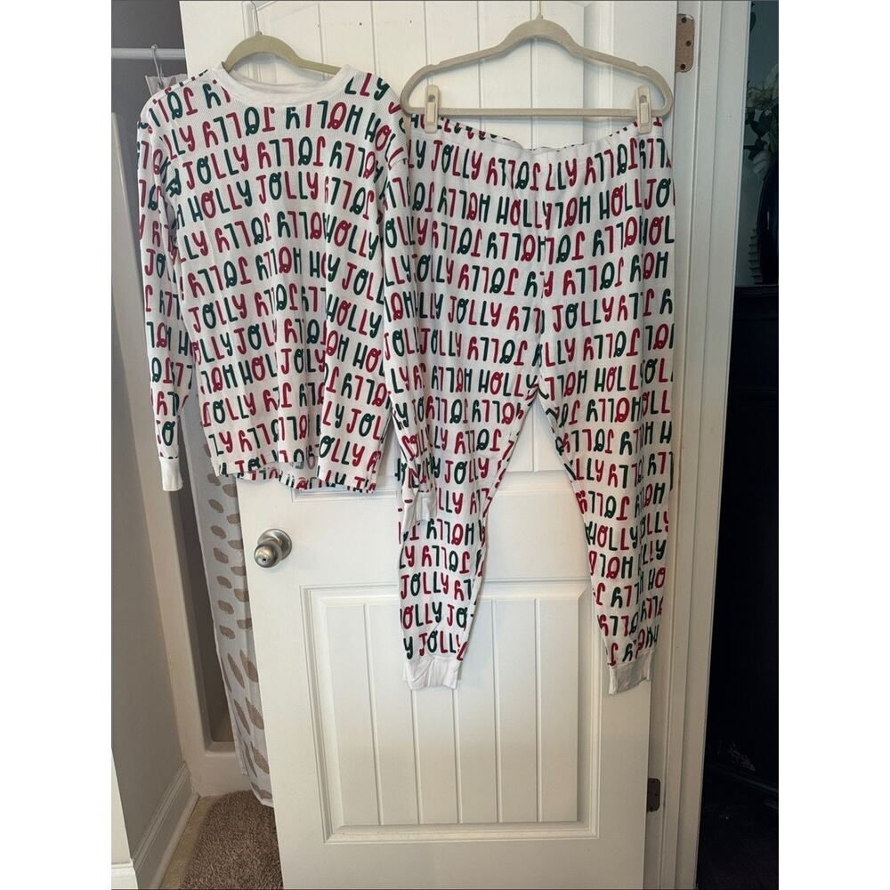 Carter's White Thermal Top with Red & Green Lettering